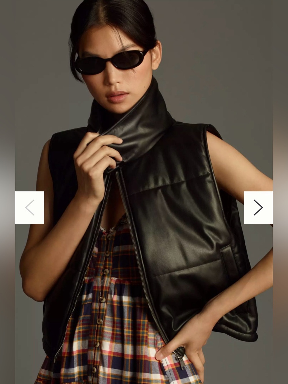 BNWOT Anthropologie Black Puffer Vest Jacket - Lightweight Sleeveless Coat